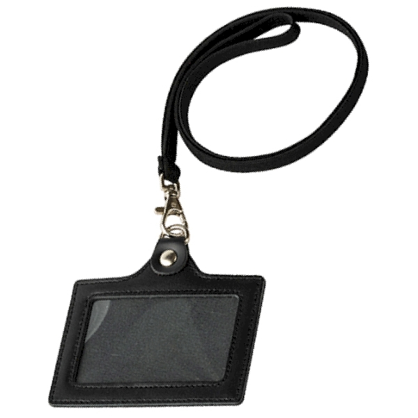 本革社員証ケース(黒)の商品画像2枚目