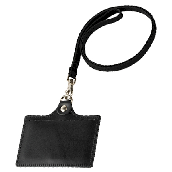 本革社員証ケース(黒)の商品画像4枚目