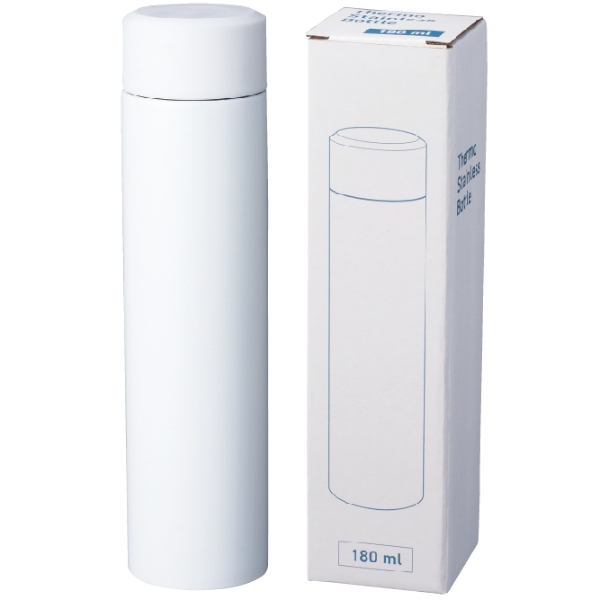 真空ステンレスボトル180ml　ソロ(ホワイト)【セミオーダー・フルカラー印刷】の商品画像2枚目