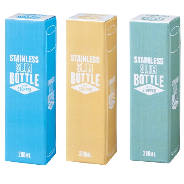 ストッパー付き真空ステンレススリムボトル200ml　1本【ミニボトル】の商品画像4枚目