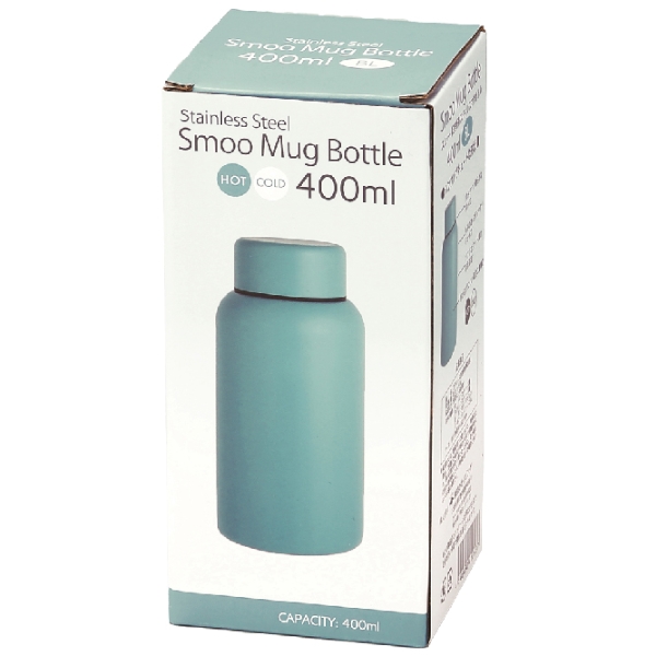 Smoo・真空二重構造ステンレスボトル400ml(ブルー)の商品画像2枚目