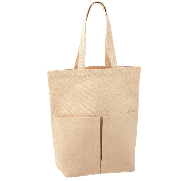 10オンス・厚生地2ポケットコットントート(マチ付)の商品画像4枚目