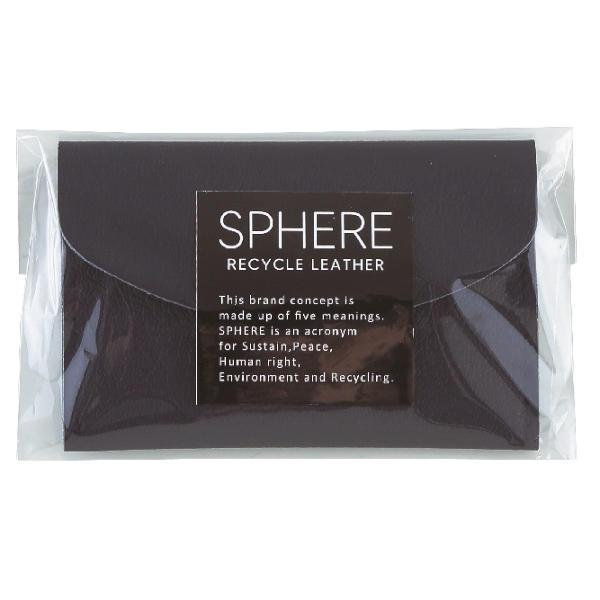 スフィア・リサイクルレザーカード&コインパース(ネイビー)の商品画像2枚目