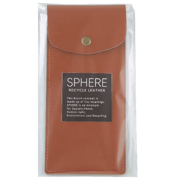 スフィア・リサイクルレザーマルチロングケース(キャメル)の商品画像4枚目