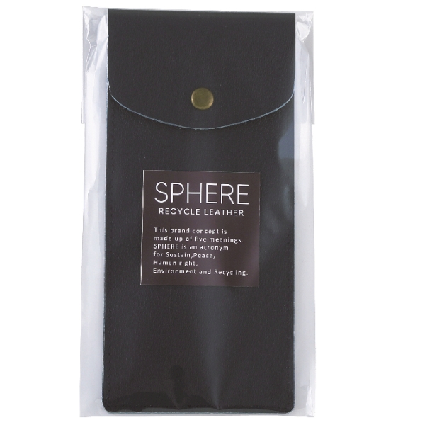 スフィア・リサイクルレザーマルチロングケース(ネイビー)の商品画像4枚目