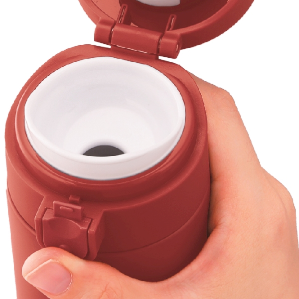 セルトナ・ワンタッチ式真空ステンレスボトル(レッド)の商品画像2枚目