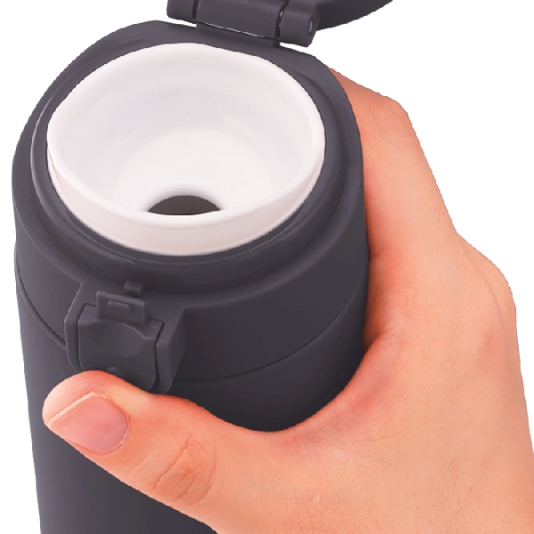 セルトナ・ワンタッチ式真空ステンレスボトル(ネイビー)の商品画像2枚目