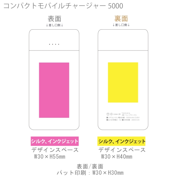 コンパクトモバイルチャージャー5000：スモークブルーの商品画像3枚目
