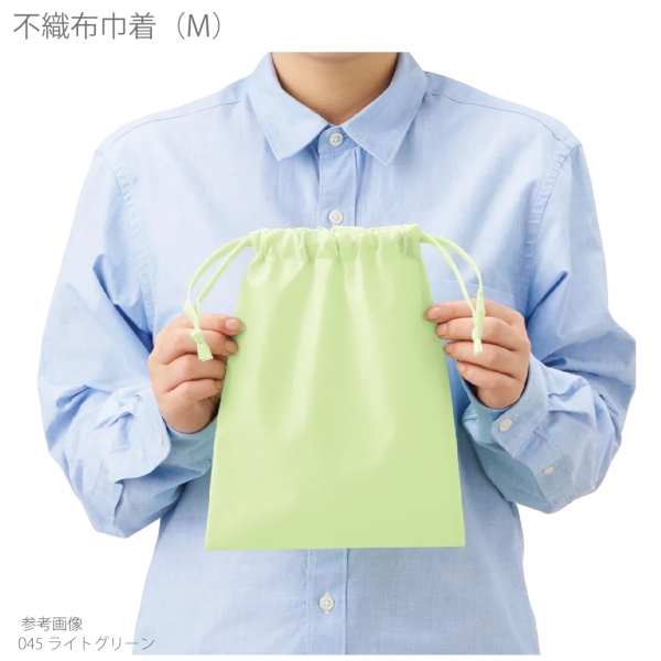 不織布巾着(M)：ディープブルーの商品画像5枚目