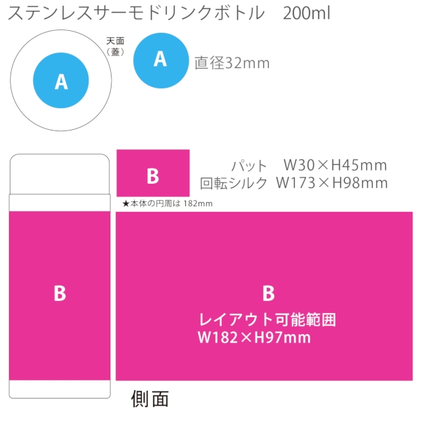 ステンレスサーモドリンクボトル200ml：ネイビーの商品画像3枚目