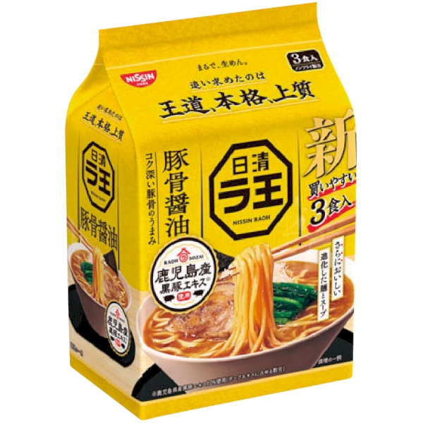 日清ラ王3食パック　豚骨醤油の商品画像2枚目