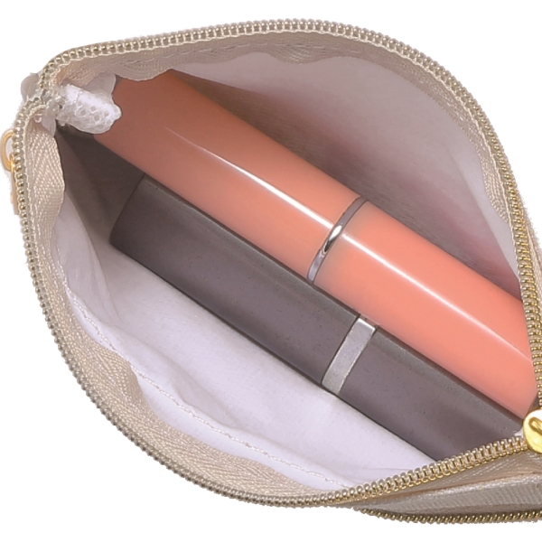 バイカラーズ・ダブルファスナーポーチ(モカベージュ)の商品画像2枚目