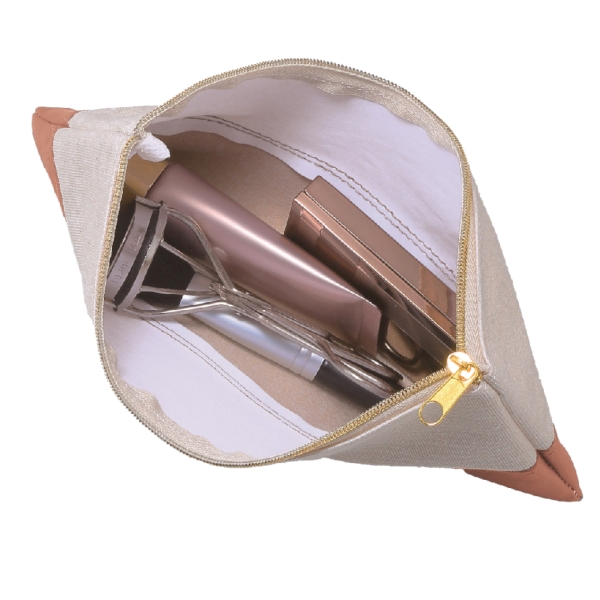 バイカラーズ・フラットポーチ(ダスティピンク)の商品画像2枚目