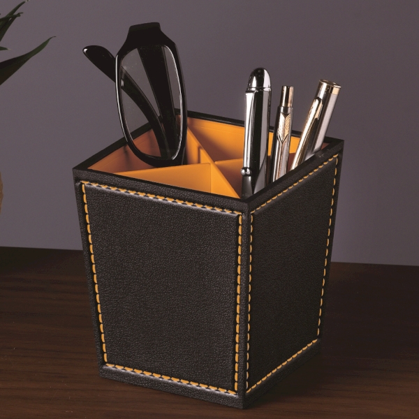 レザースタイルツールスタンド(仕切り板付き)(イエロー)の商品画像2枚目