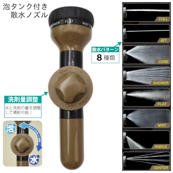 泡タンク付き散水ノズルの商品画像3枚目