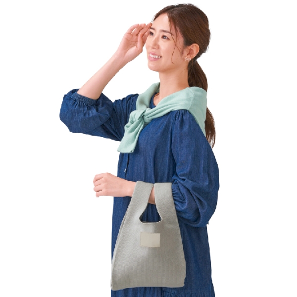 ニットバッグ1個(グレー)の商品画像4枚目