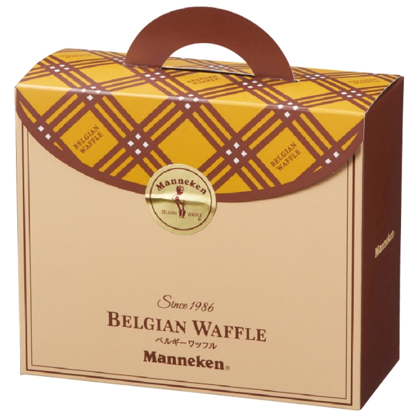 マネケン　ベルギーワッフル2個入(プレーン1・いちご1)【感謝・ノベルティ】の商品画像2枚目