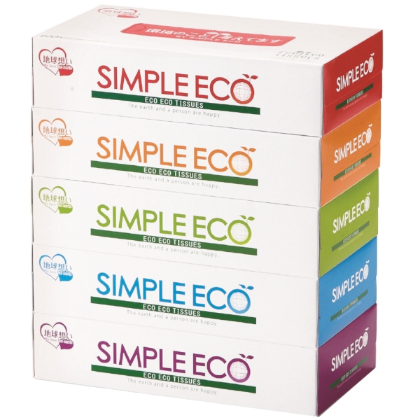 シンプルエコティッシュBOX　100W5Pの商品画像2枚目