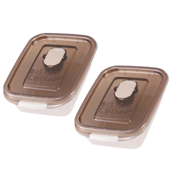 ビストロシェフ・空気弁付き保存容器400ml　2Pセットの商品画像2枚目