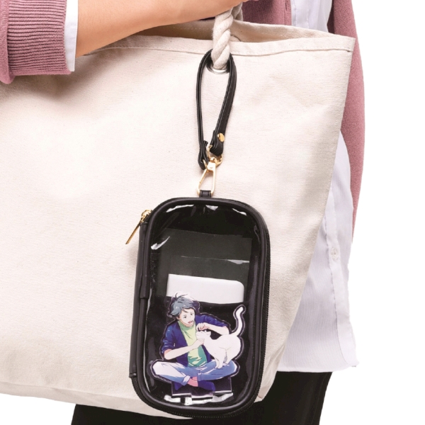 クリアキャリーポーチ(ストラップ付)(ブラック)の商品画像2枚目