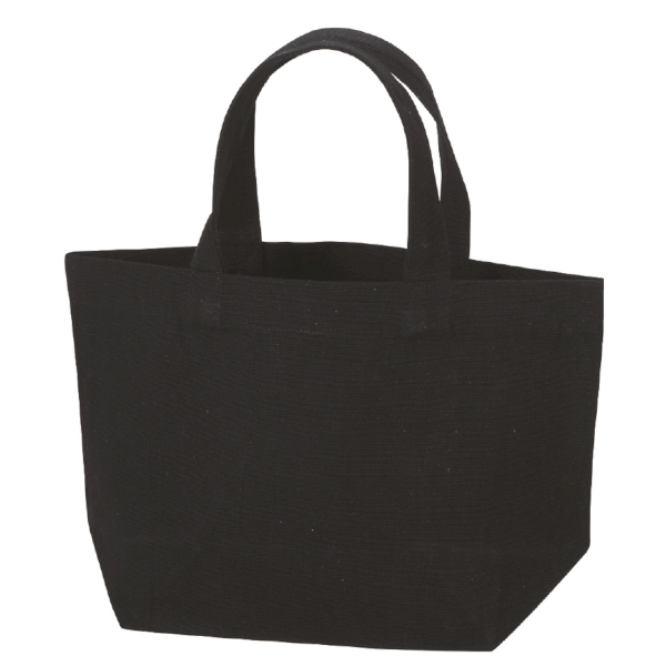 スフィア・リサイクルコットンランチトートバッグ(マチ付)(ブラック)の商品画像4枚目