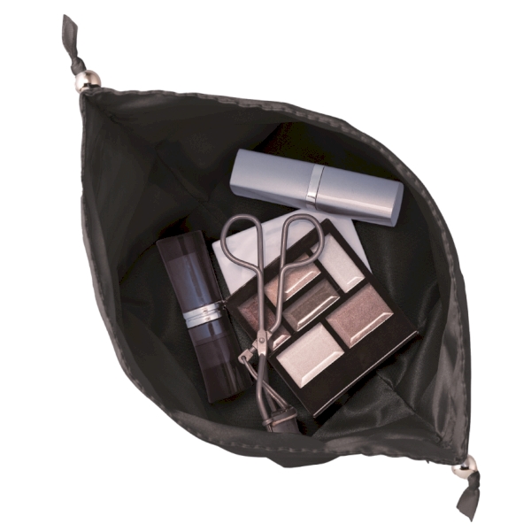 サテンキューブ巾着(ブラック)の商品画像2枚目