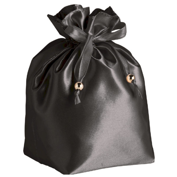 サテンキューブ巾着(ブラック)の商品画像4枚目