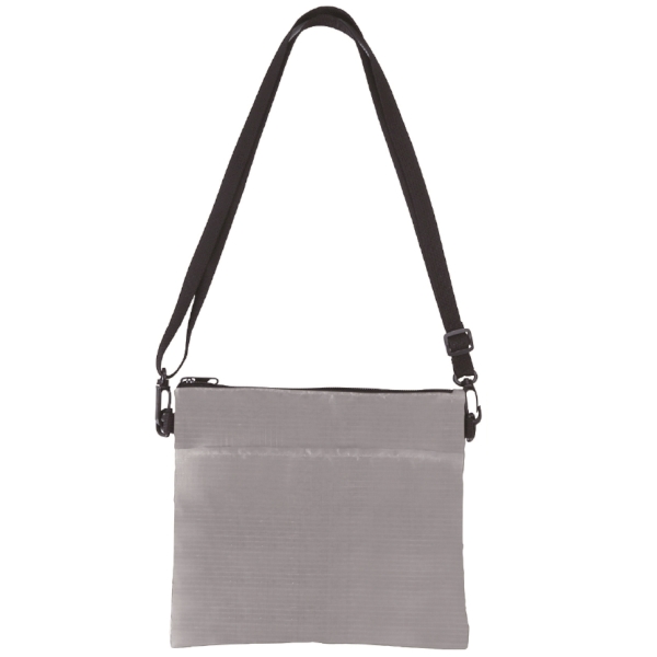 デイタフ・テントクロスポケット付きサコッシュ(撥水加工)(グレー)の商品画像4枚目