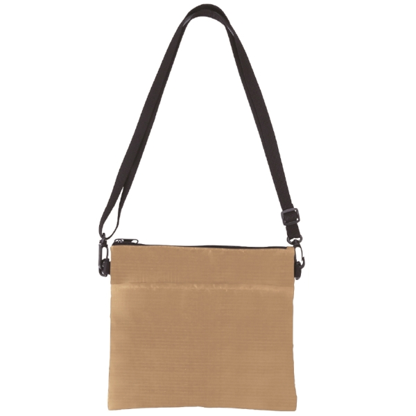 デイタフ・テントクロスポケット付きサコッシュ(撥水加工)(ベージュ)の商品画像4枚目