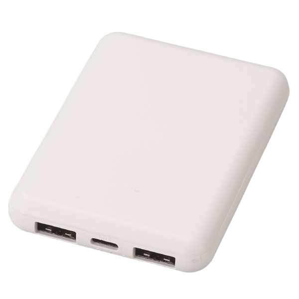 急速充電・薄型軽量モバイルバッテリー5000(ホワイト)の商品画像5枚目