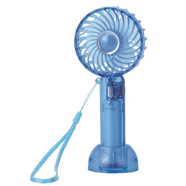クリアハンディファン(ストラップ付き)(クリアブルー)の商品画像5枚目
