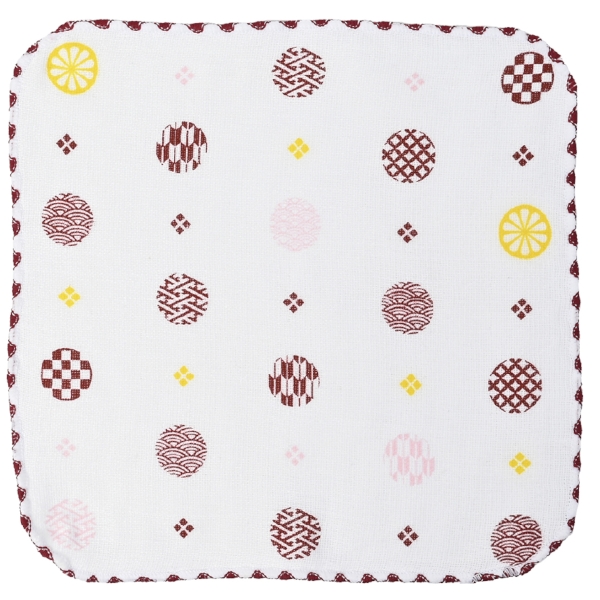 「ほんの気持ち」丸小紋ガーゼタオルハンカチ：25B2834 【アレンジタオル】の商品画像4枚目