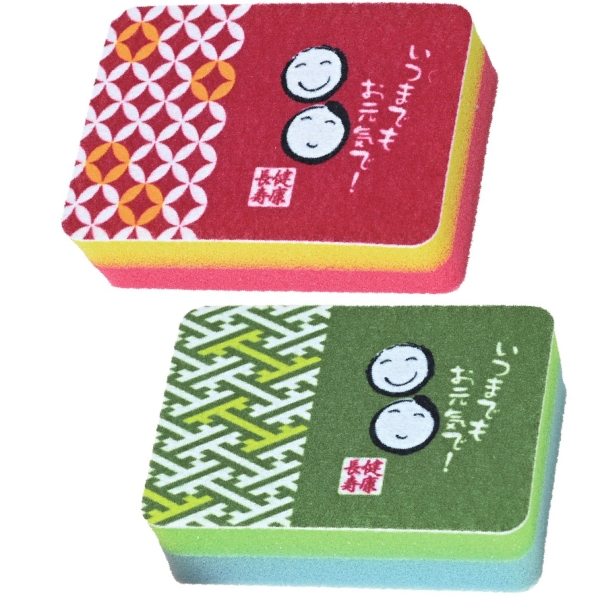 「健康長寿」キッチンスポンジ（1コ入）：25B3331 【敬老・縁起物】の商品画像3枚目