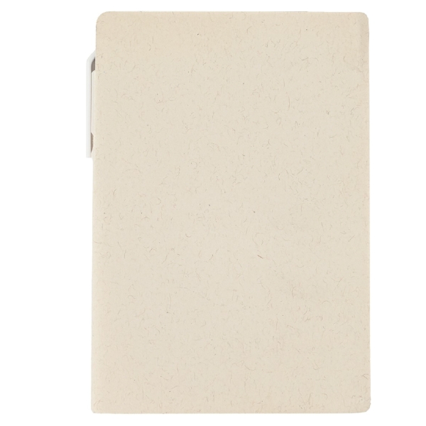 〈牛乳パック再利用〉手帳型ふせんセット（ボールペン付）：25B4632の商品画像4枚目