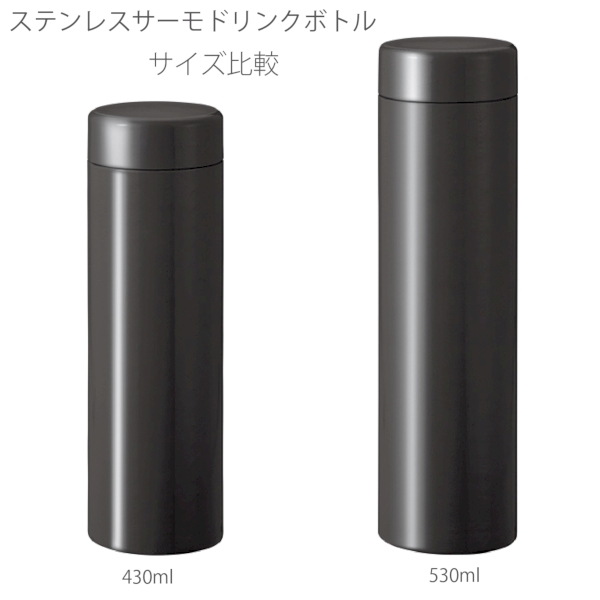 ステンレスサーモドリンクボトル　430ml：ネイビーの商品画像9枚目