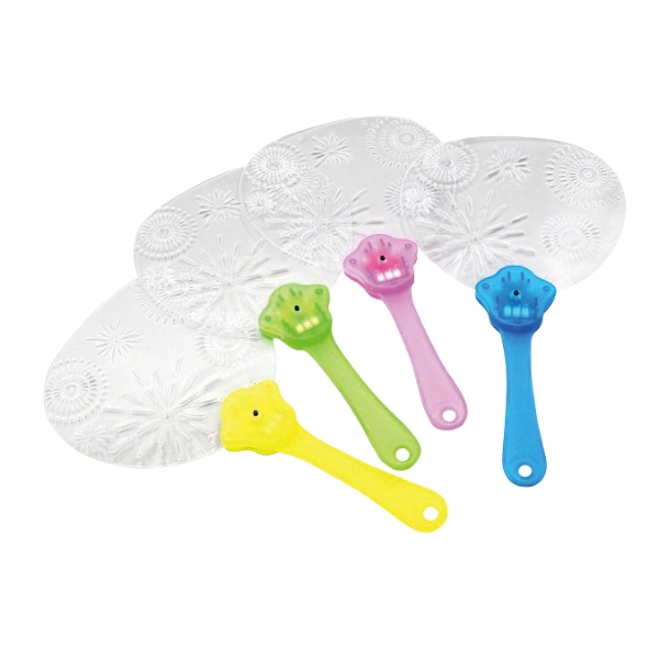 光るうちわ　花火柄1個の商品画像2枚目