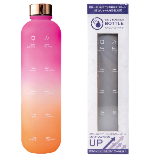 タイムマーカーボトル1本(ピンク×オレンジ)の商品画像2枚目