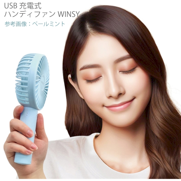 USB充電式　ハンディファンWINSY1台(グレー)の商品画像2枚目