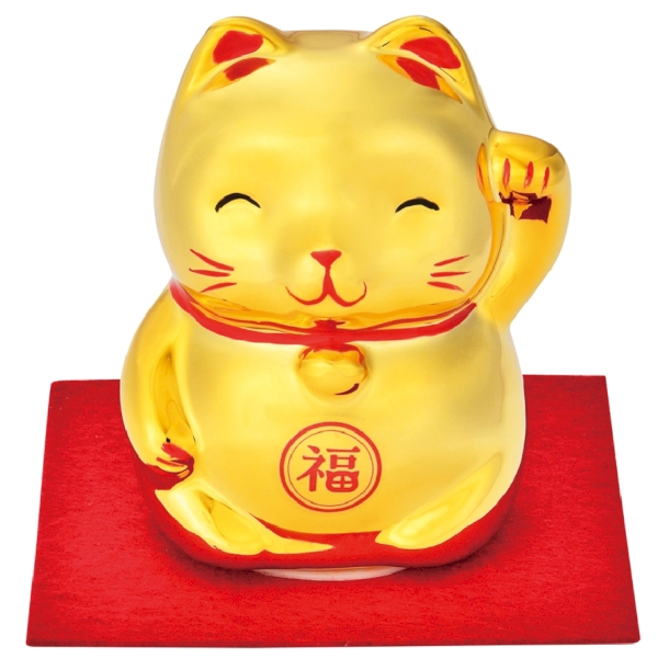 開運笑顔　金の福まねき猫貯金箱【招福 開運】の商品画像3枚目