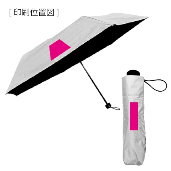 99%遮蔽遮光全天候折りたたみ傘(グレー)の商品画像3枚目