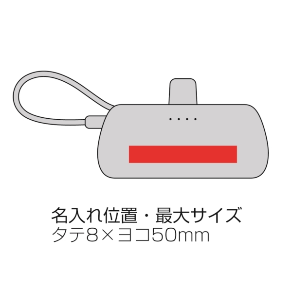 直挿タイプ　5000mAh　モバイルバッテリー(ブラック)の商品画像3枚目