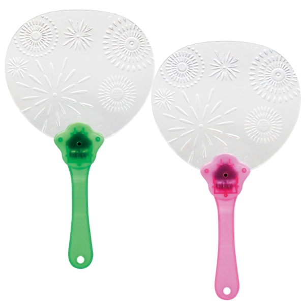 光るうちわ　花火柄の商品画像3枚目