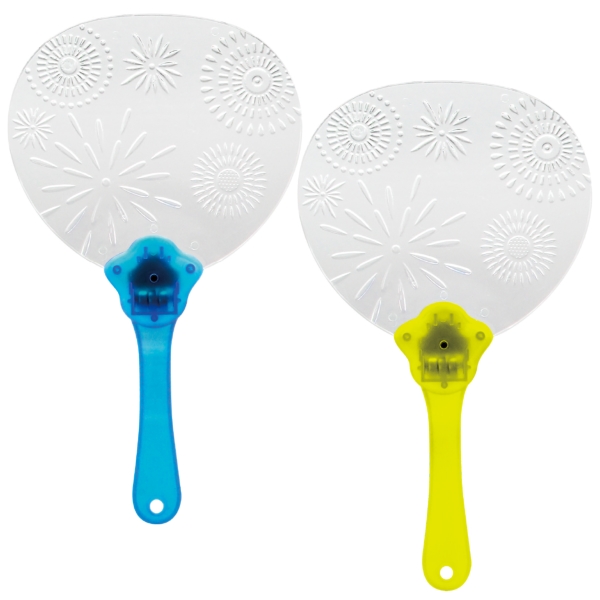 光るうちわ　花火柄の商品画像4枚目