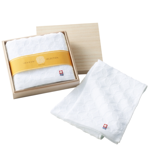 【感謝のカタチ】木箱入　今治七宝フェイスタオルの商品画像2枚目