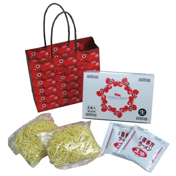 【感謝のカタチ】喜多方ラーメン　赤べこ手提げ2食の商品画像2枚目