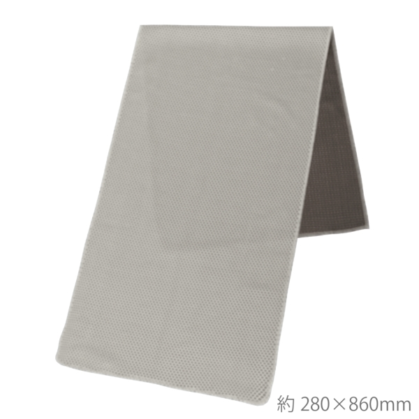 シリコンケース付きクールタオル(グレー)の商品画像2枚目