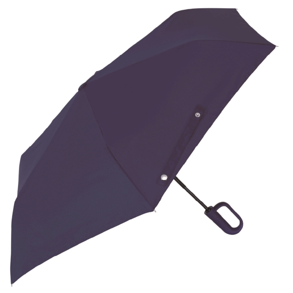 カラビナハンドル自動開閉耐風折りたたみ傘(ネイビー)の商品画像3枚目