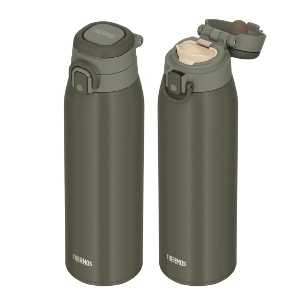 サーモス・真空断熱キャリーループ付きワンタッチボトル1L(ダークグレー)の商品画像2枚目