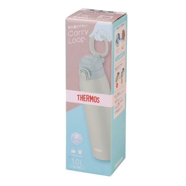 サーモス・真空断熱キャリーループ付きワンタッチボトル1L(ダークグレー)の商品画像4枚目