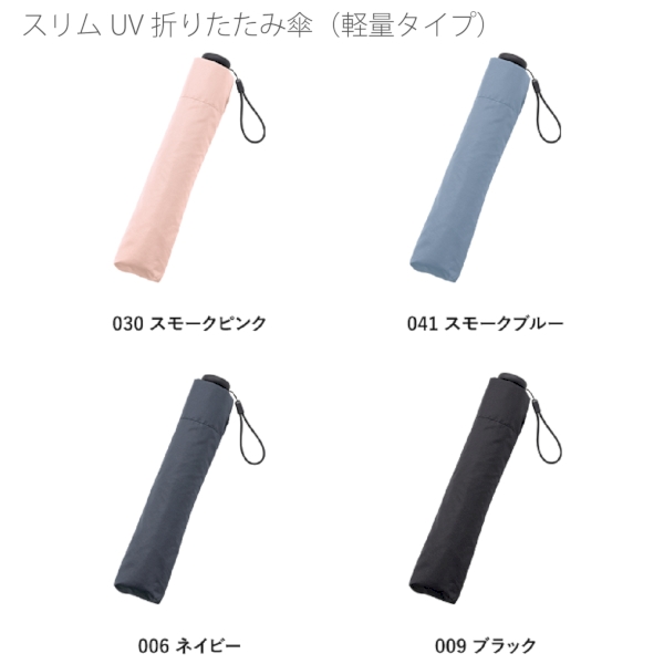 スリムUV折りたたみ傘(軽量タイプ)：ブラックの商品画像8枚目